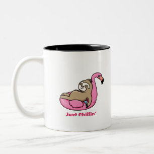 Caneca De Café Em Dois Tons SÓ FILHO - Lpreguiçoso e rosa Flamingo