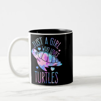 Caneca De Café Em Dois Tons Só Uma Menina Que Adora Tartarugas Pastel Galaxy