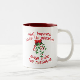 Caneca De Café Em Dois Tons Sob o visco