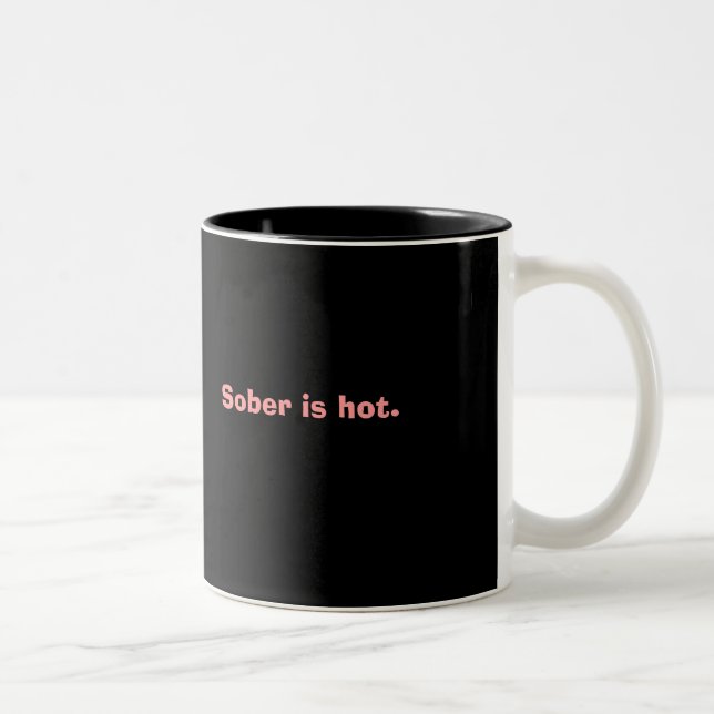 Caneca De Café Em Dois Tons Sober está quente (Direita)