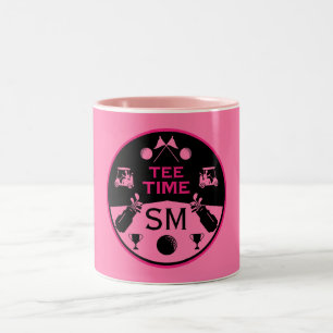 Caneca De Café Em Dois Tons Sobre o Morro do Golfer de Aniversário