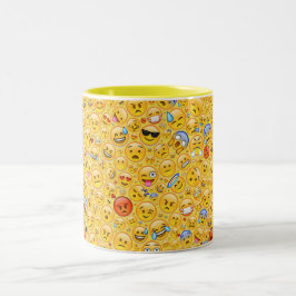 Caneca De Café Em Dois Tons sobrecarga emoji