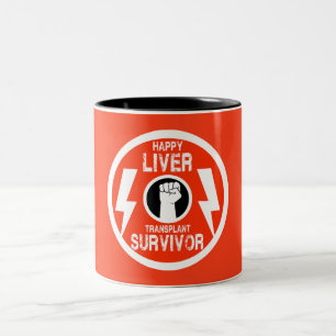 Caneca De Café Em Dois Tons Sobrevivência do transplante hepático