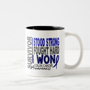 Caneca De Café Em Dois Tons Sobrevivente 4 do cancro do cólon