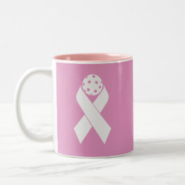 Caneca De Café Em Dois Tons Sobrevivente de câncer de mama do Pickleball