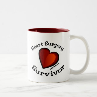 Caneca De Café Em Dois Tons Sobrevivente de Cirurgia Cardíaca