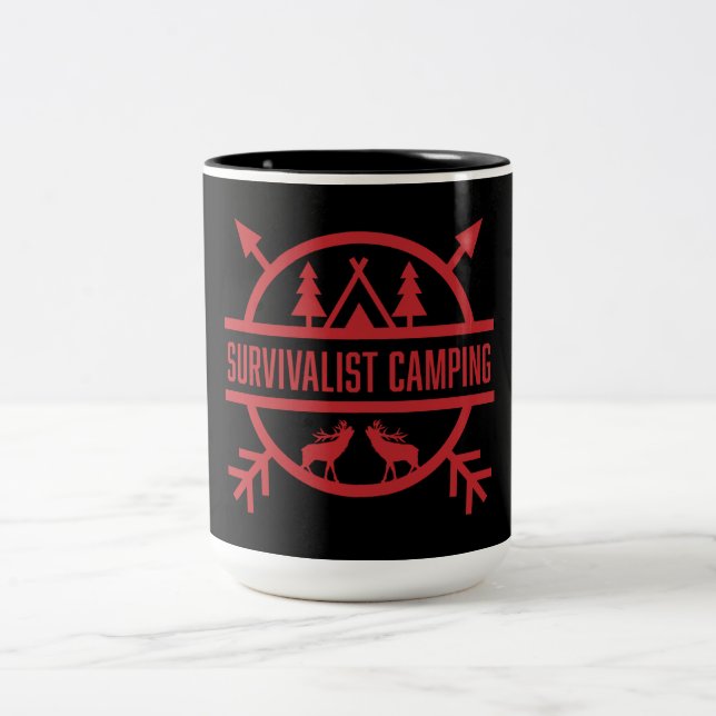 Caneca De Café Em Dois Tons Sobrevivente natural de Bushcraft (Centro)