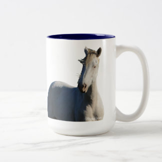 Caneca De Café Em Dois Tons Sobrevivente Wild Mustang Stallion of Steens