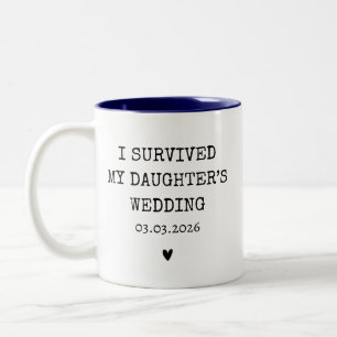 Caneca De Café Em Dois Tons Sobrevivi ao Casamento da Minha Filha Personalizad