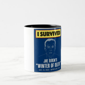 Caneca De Café Em Dois Tons Sobrevivi ao "Inverno da Morte" de Biden