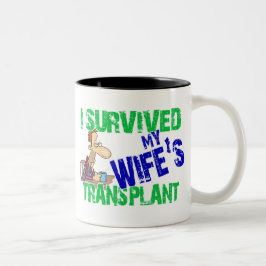 Caneca De Café Em Dois Tons Sobrevivi ao transplante da minha esposa