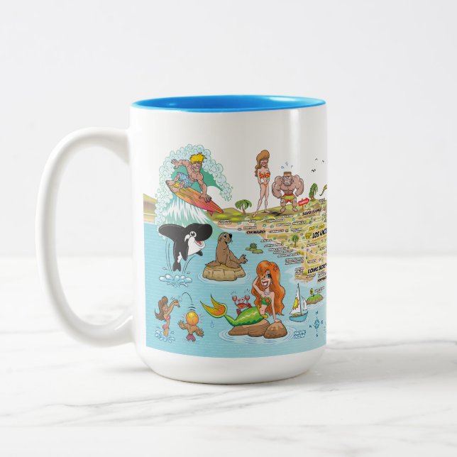 Caneca De Café Em Dois Tons SoCal (Esquerda)