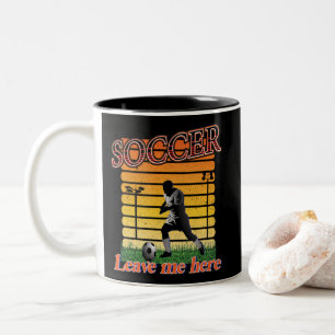 Caneca De Café Em Dois Tons Soccer 2021 Deixe-Me Aqui Coffee De Dois Tons