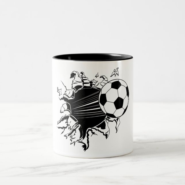 Caneca De Café Em Dois Tons Soccer Ball Sair (Centro)
