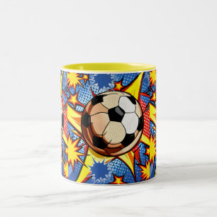Caneca De Café Em Dois Tons Soccer Burst