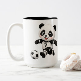 Caneca De Café Em Dois Tons Soccer Panda Two-Tone Coffee Mug