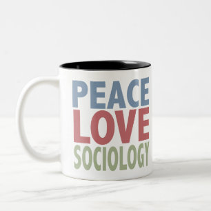 Caneca De Café Em Dois Tons Sociologia do amor da paz