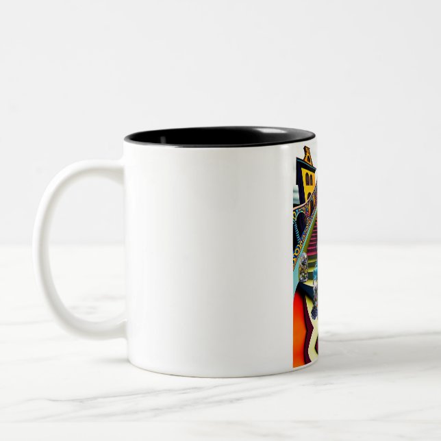 Caneca De Café Em Dois Tons Sofrer sem tolo (Esquerda)