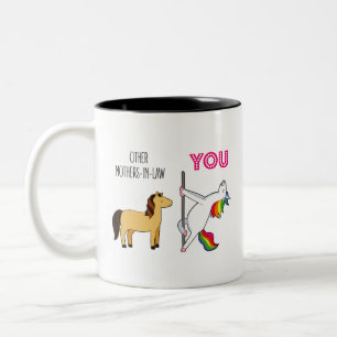 Caneca De Café Em Dois Tons Sogra Obrigada Unicórnio Sipper de Mesa