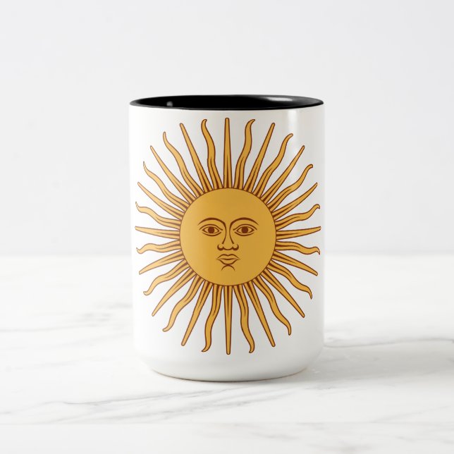 Caneca De Café Em Dois Tons Sol argentino (Centro)