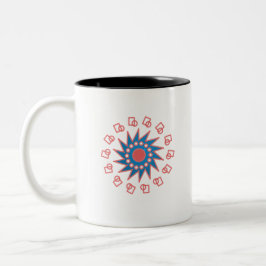 Caneca De Café Em Dois Tons Sol azul