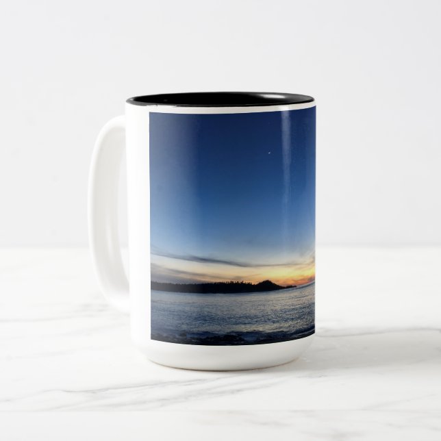 Caneca De Café Em Dois Tons Sol com lua (Frente Esquerda)