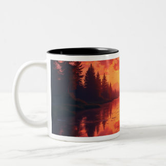 Caneca De Café Em Dois Tons Sol do outono