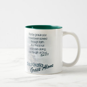 Caneca De Café Em Dois Tons Sola Gratia/benevolência apenas