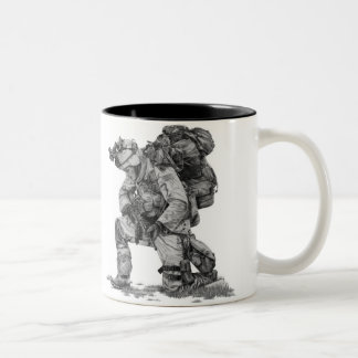 Caneca De Café Em Dois Tons Soldado Praying