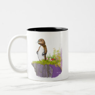 Caneca De Café Em Dois Tons Solitário externo