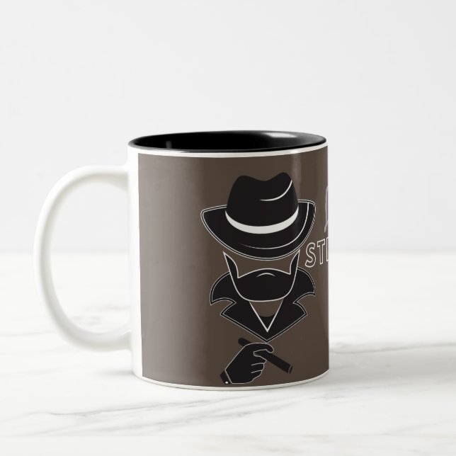 Caneca De Café Em Dois Tons Solitário Stranger Coffee (Esquerda)