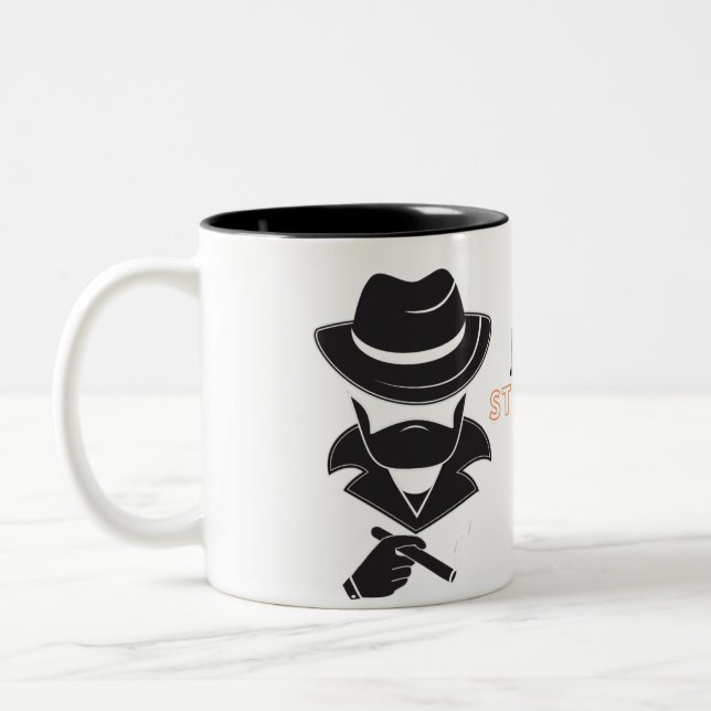 Caneca De Café Em Dois Tons Solitário Stranger Coffee (Esquerda)