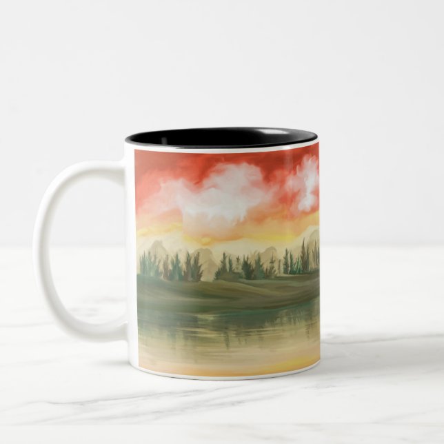 Caneca De Café Em Dois Tons Solitude Da Mente Ipotente (Esquerda)