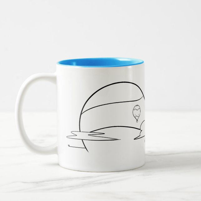 Caneca De Café Em Dois Tons Solo de ar quente Sun Café Mug (Esquerda)