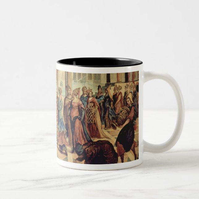 Caneca De Café Em Dois Tons Solomon e a rainha de Sheba (Direita)