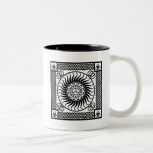 Caneca De Café Em Dois Tons Solteiro de ornamento Celta