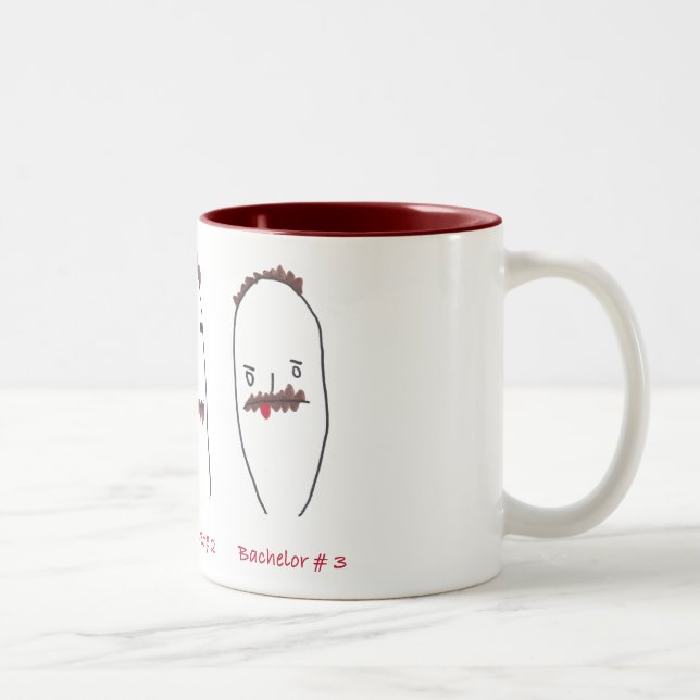 Caneca De Café Em Dois Tons Solteiros um, dois ou três (Direita)