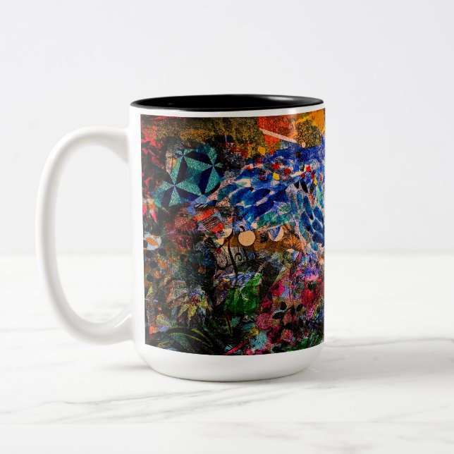 Caneca De Café Em Dois Tons Sombras e Leve Grande Mug (Esquerda)