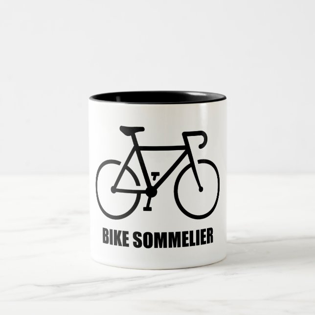 Caneca De Café Em Dois Tons Sommelier de Bicicletas (Centro)