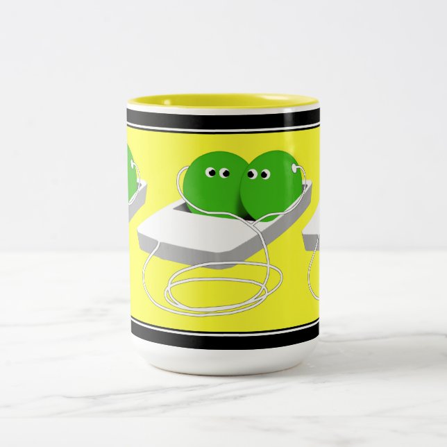 Caneca De Café Em Dois Tons Somos Como Dois Ervilhas Em Um Pod (Centro)