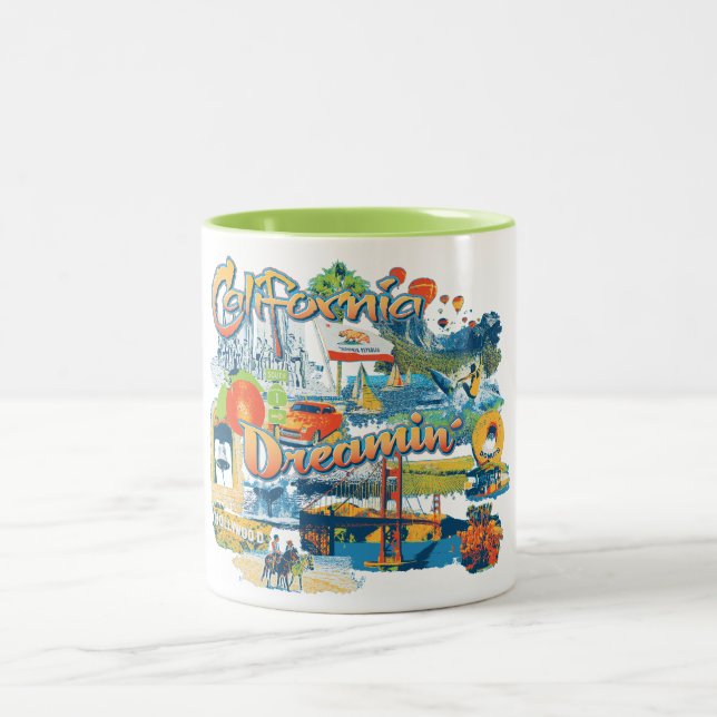 Caneca De Café Em Dois Tons Sonhando com a Califórnia (Centro)