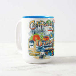 Caneca De Café Em Dois Tons Sonho da Califórnia