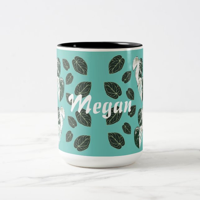 Caneca De Café Em Dois Tons Sonho de Folhas (Centro)