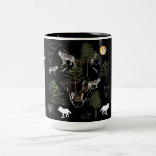 Caneca De Café Em Dois Tons Sonho de Lobo