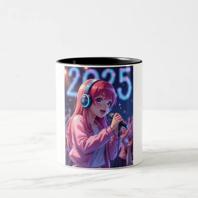 Caneca De Café Em Dois Tons Sonhos Animes 2025 (Centro)