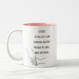 Caneca De Café Em Dois Tons Sonhos Descalços e Ecos Infantis