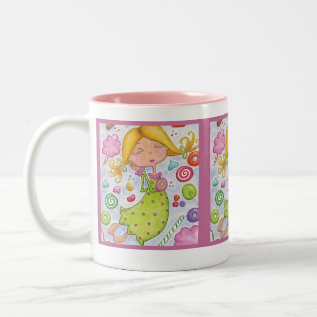 Caneca De Café Em Dois Tons Sonhos Mais Doces (Esquerda)