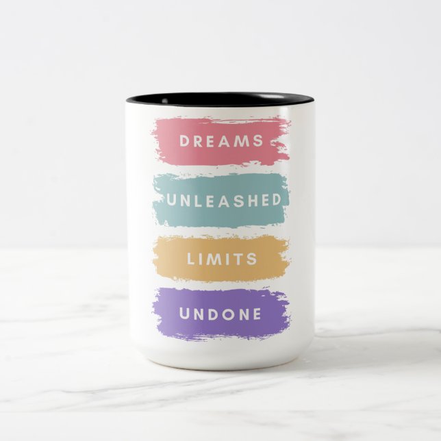 Caneca De Café Em Dois Tons Sonhos soltos, limites desfeitos (Centro)