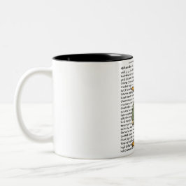 Caneca De Café Em Dois Tons Sons de Pato em Diferentes Idiomas 