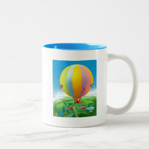Caneca De Café Em Dois Tons Sopro no vento